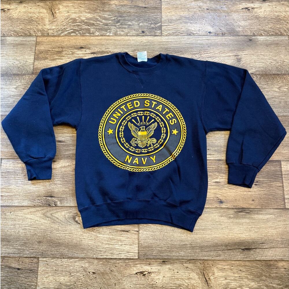 United States Navy Vintage Blue Military Crewneck Sweatshirt